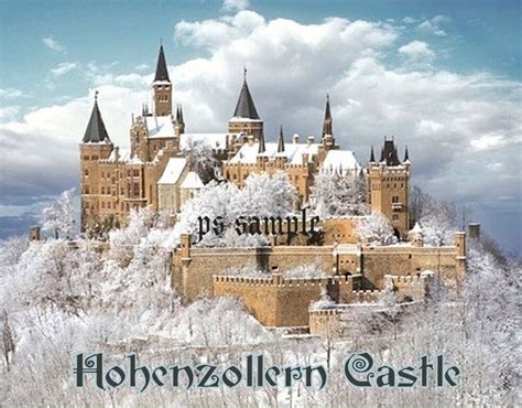 Germany Hohenzollern Castle Winter Travel Souvenir
