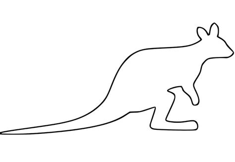 Wallaby Outline Coloring Page Free Printable Coloring Pages For Kids