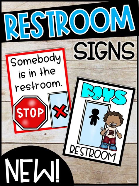 Bathroom Signs For The Classroom Or Daycare Carolyns Creative Classroom