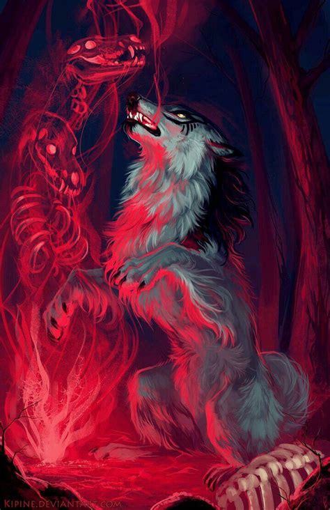Anime Demon Black Scar Wolf