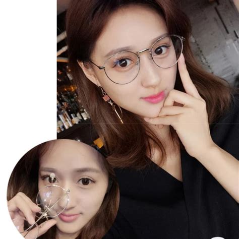 new korean style luxury vintage round glasses women eyeglasses clear glasses frame spectacle
