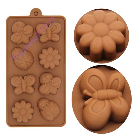 Small silicone baking molds are also easier to find, less expensive, and the most versatile (more on that if you do end up getting a couple of novelty molds, one way to make a full recipe's worth of cake or some other one thing i do is substitute cocoa powder for flour when i'm baking chocolate cakes. 1Pcs Bee butterfly flower bakeware silicone cake mold ...
