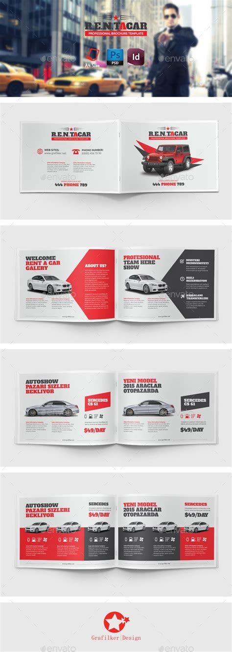 Rent A Car Brochure Templates Print Templates Graphicriver