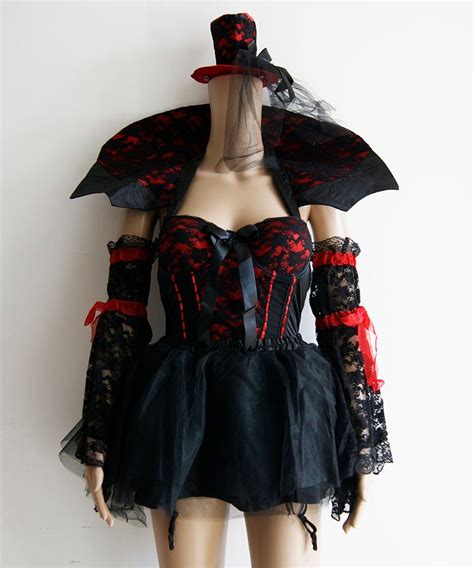 High Quality Sexy Woman Halloween Costume Gothic Devil Vampires Cosplay Dress Fantasies Sexy