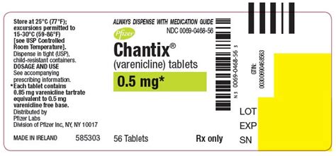 Chantix Fda Prescribing Information Side Effects And Uses