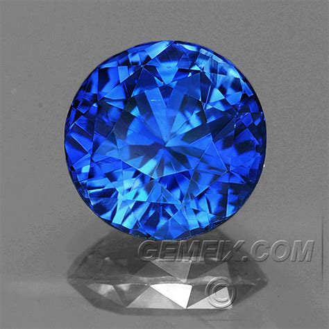 Round Brilliant Royal Blue Natural Sapphire Gemfix