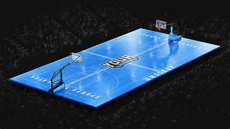 Basketball Full 3d Court Photoshop Mockup Template Behance