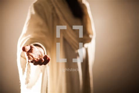Stock Photo Jesus Extending His Hand As An Invitation To By Pearl