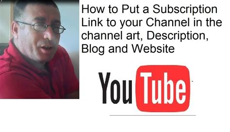 How To Put A Subscription Link To Your Channel Channel