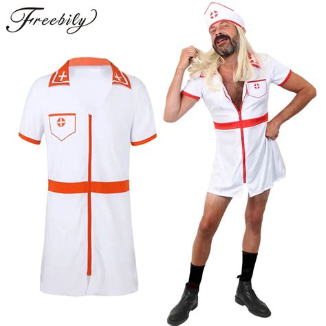 Sexy Lingerie For Men Medical Doctor Cosplay Party Costume Uniform Gay Male Nurse Role Play Mini