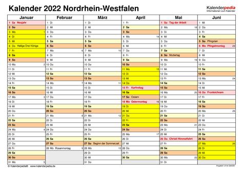 Gesetzliche feiertage und schulferien 2021 in nrw. Kalender 2022 NRW: Ferien, Feiertage, Excel-Vorlagen