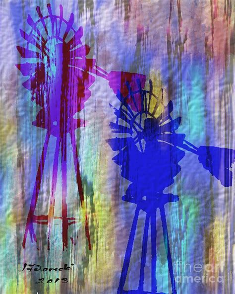 Windmill Abstract Painting Painting By Judy Filarecki Fine Art America