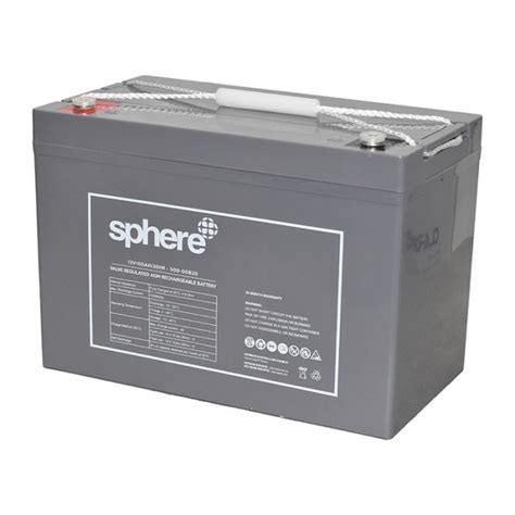 Sphere 12V 100ah AGM Deep Cycle Battery   Buy Now  