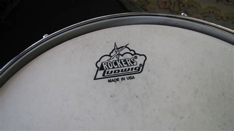 1980s Ludwig Rocker 5 X 14 Snare Drum With Stand Black White Badge Ebay