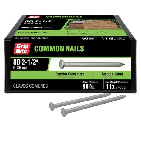 Grip Rite 2 12 In 10 Gauge Common Nails 90 Per Box In The Specialty