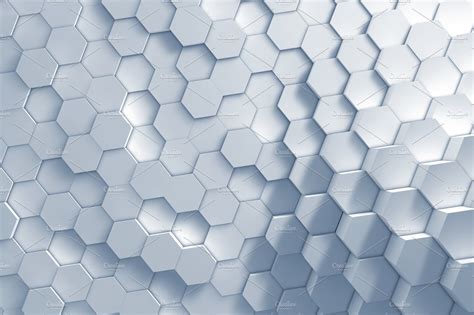 Geometric Hexagon Pattern Background High Quality Abstract Stock