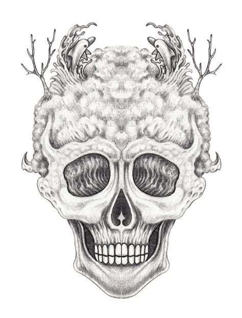 Art Surreal Skull Stock Illustration Illustration Of Monster 104210167