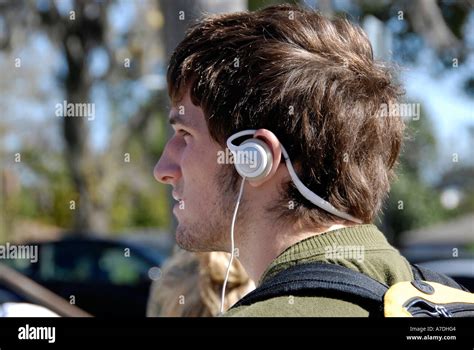 Student Listens To Music On The Florida State University Campus