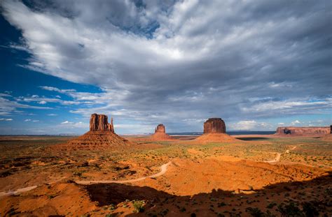 Monument Valley West And East Mittens Buttes Breaking Storm