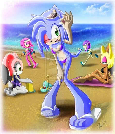 A Fun Day At The Beach With Friends Sonic Fan Characters Recolors