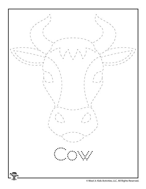 C Is For Cow Word Tracing Worksheet Woo Jr Kids Activities