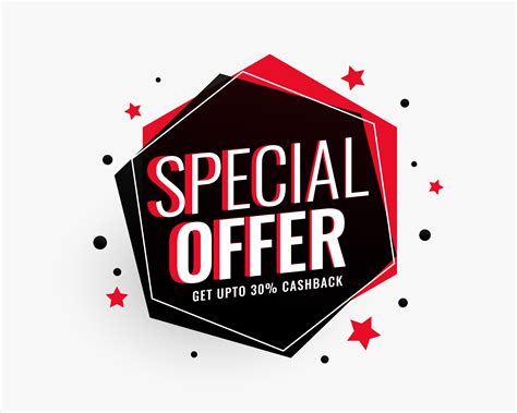 Special Offer Sale Banner In Hexagonal Shape With Stars Download Free