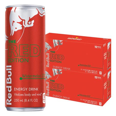 Red Bull Drink Red Edition Watermelon 8 4 Fl Oz 24 Pack 2x12 Grocery