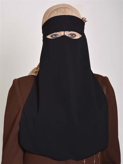 Soft Saudi Arabia Quality Material Full Face Single Layer Black Niqab