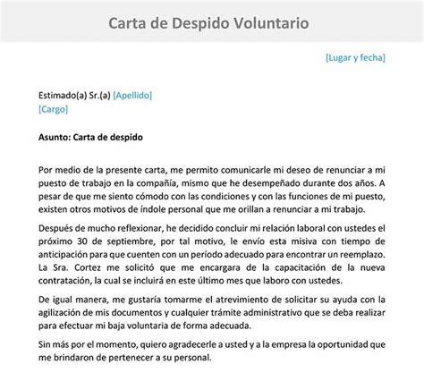 Carta De Despido Laboral Honduras R Carta De Images And Photos Finder