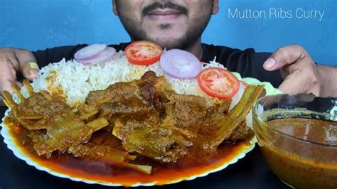 Super Oily Mutton Curry Eating With Rice Oily Fatty Mutton Curry