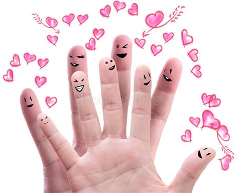 Happy Group Of Finger Faces Royalty Free Stock Photos Image 25383968