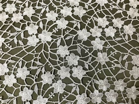 Floral Design Guipure Lace Fabric By The Yard 50 Wide Etsy