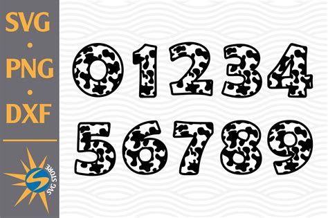 Cow Numbers Svg Png Dxf Digital Files Include 763056 Cut Files