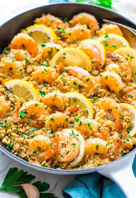 Garlic Shrimp With Quinoa One Pan Recipe