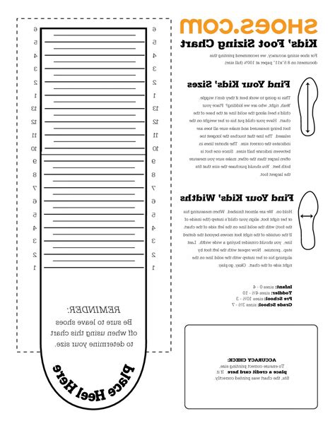 Printable Shoe Measure