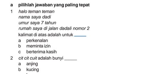 Soal Try Out Kelas 12 Bahasa Indonesia 2019 Dikbud