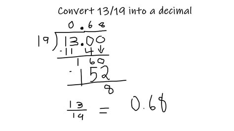 How To Convert Fractions Into Decimals Without Using A Calculator Youtube