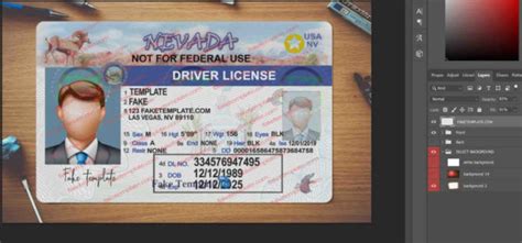 Nevada Drivers License Template Fake Nevada Drivers License