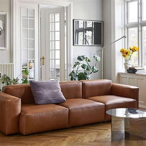 Mags Sofa Soft Modules In Leather Inverted Seams Create Your Own