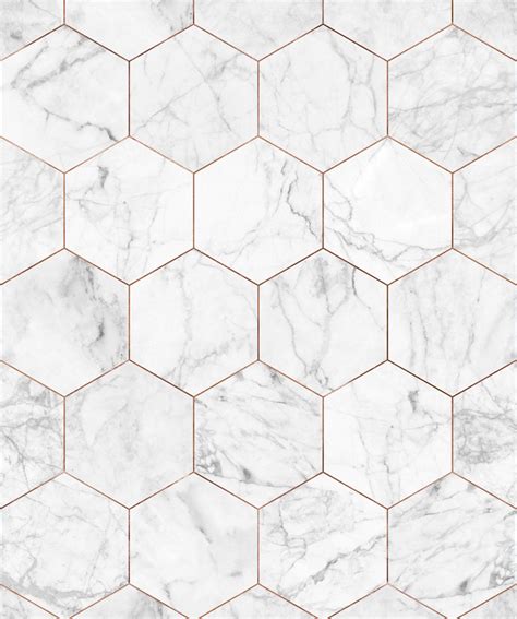 Marble And Copper Tiles Wallpaper Crisp Marble Tiles