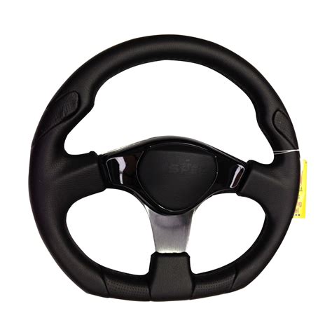 Autotecnica Maloo Black Pu Leather Mspec Steering Wheel 350mm Alloy Spokes