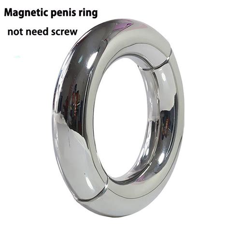 Magnet Open And Close Metal Cock Rings Stainless Steel Ball Stretcher