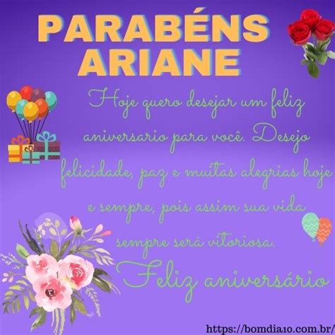 Parabens Ariane E Feliz Aniversario Bom Dia 10