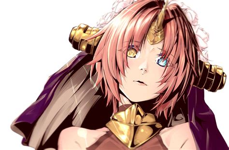 fate apocrypha horns fan art looking at viewer frankenstein fate apocrypha 2d simple