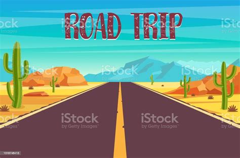 Road In Desert Stock Illustration Download Image Now Istock