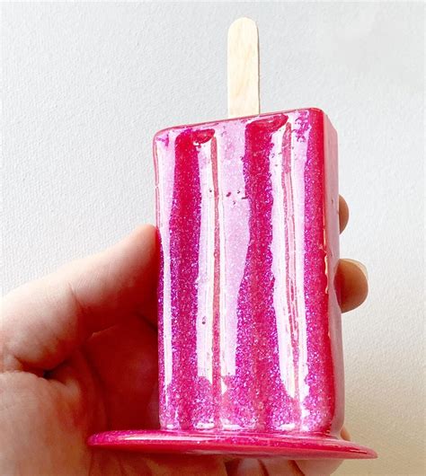 Pink Melting Popsicle Resin Sculpture Etsy
