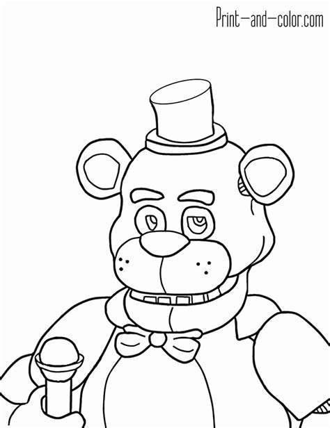 Freddy Fazbear Coloring Page New Five Nights At Freddy S Colors 11