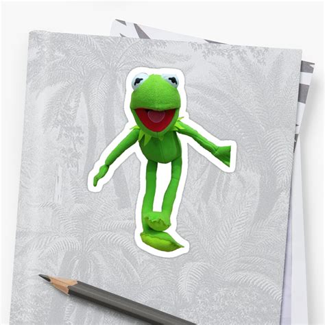 Kermit Sitting Having A Good Old Time Sticker By Pinkkoiboy Redbubble