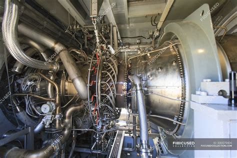 Motor de turbina de gas en una planta de cogeneración de electricidad