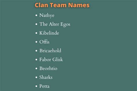 750 Best Clan Team Names Ideas And Suggestions